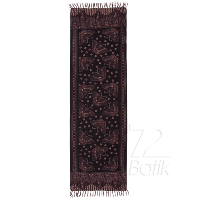 SYAL BATIK PREMIUM MOTIF KUPU COKLAT TUA 725683 CAP 72