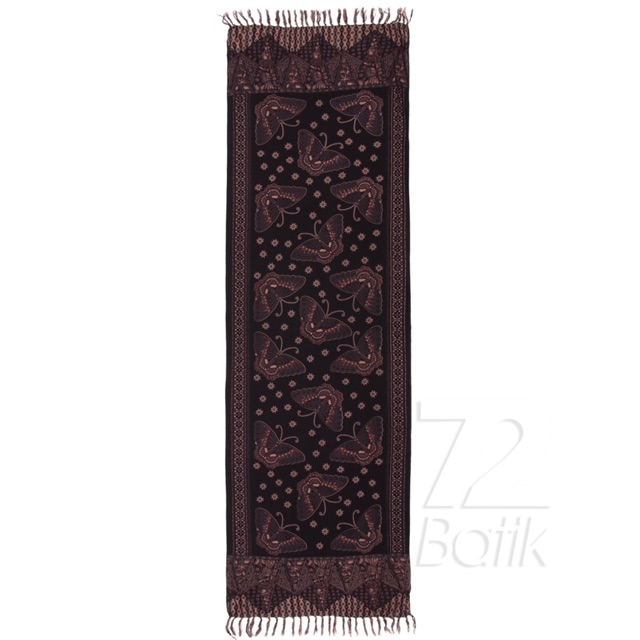 SYAL BATIK PREMIUM MOTIF KUPU COKLAT TUA 725683 CAP 72