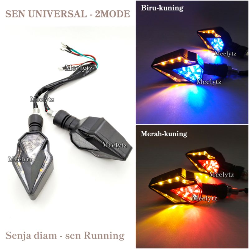 Lampu LED sen running sein 2 warna model crystal new