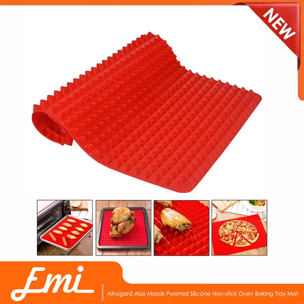 Aihogard Alas Masak Pyramid Silicone Non-stick Oven Baking Tray Mat