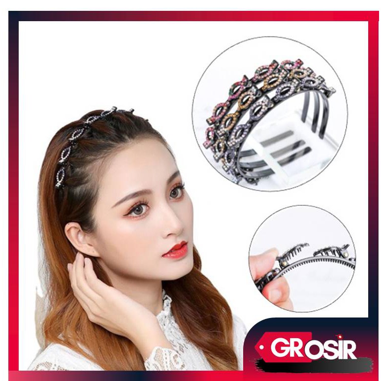 Grosir - B790 Bando Korea / Bando Manik /  Bandana Korea / Bandana Manik /  Bando Bandana / Headband