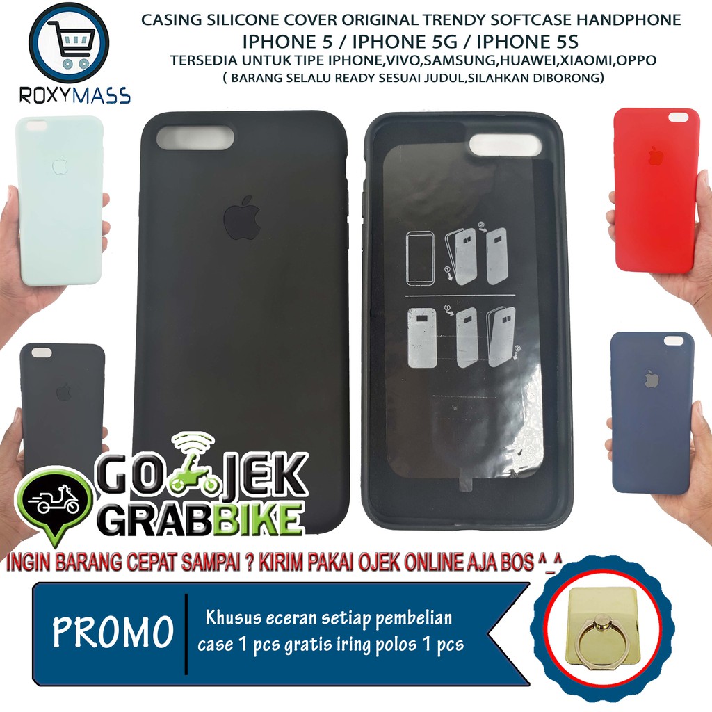 TERLARIS TERMURAH Case Iphone 5 5S 5G Silicone Cover Original Softcase HP Ori Softshell Fullcolour