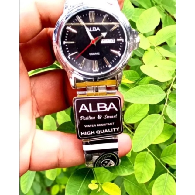 Jam Tangan Pria  | Jam Alba Kaca Cembung Bulan Sabit