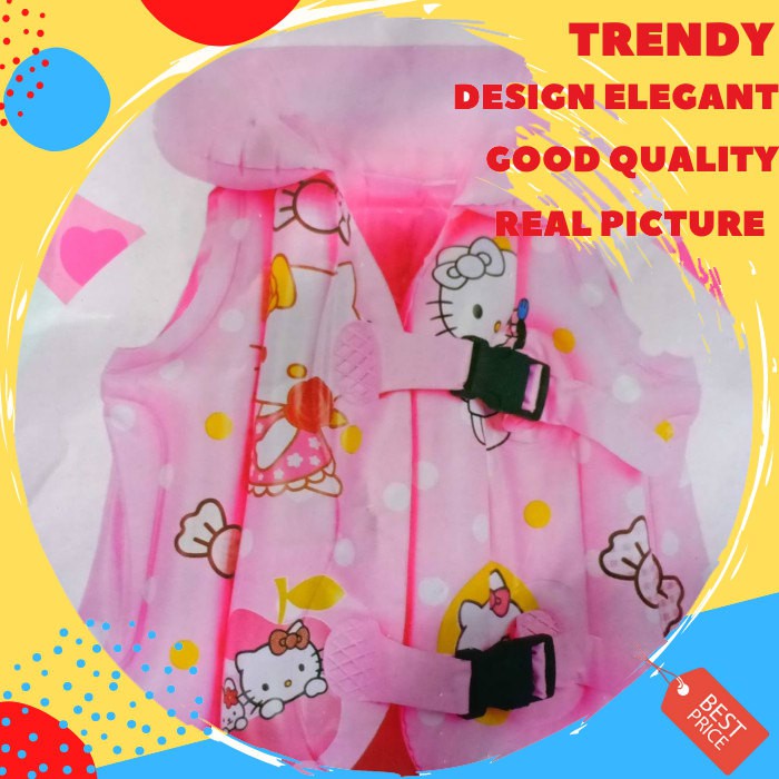 Swim Vest Hello Kitty Kecil. Jaket Rompi Pelampung Renang Anak SS1039