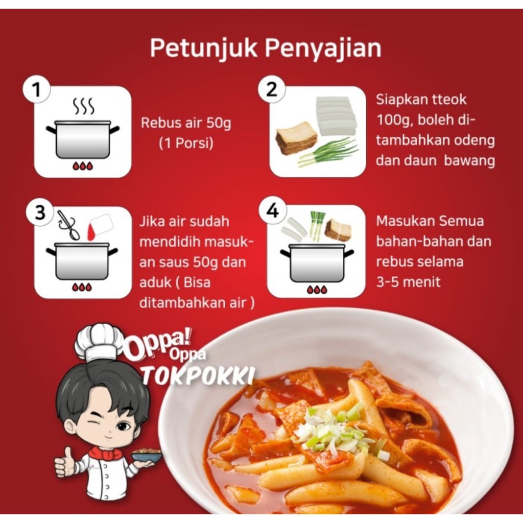 Oppa Tteokbokki tokpokki tokpoki topoki korea rice cake 1kg