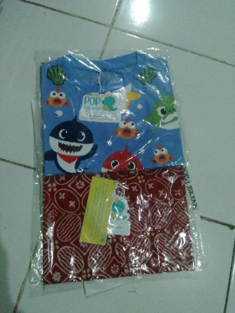 Pop Kidswear   Ismaya Batik - Kemeja Batik Anak Katun Merah