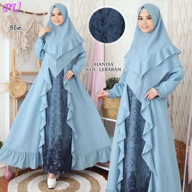 GAMIS HANIVA SYARI PREMIUM JUMBO  BAJU  PESTA  MEWAH HANISA 