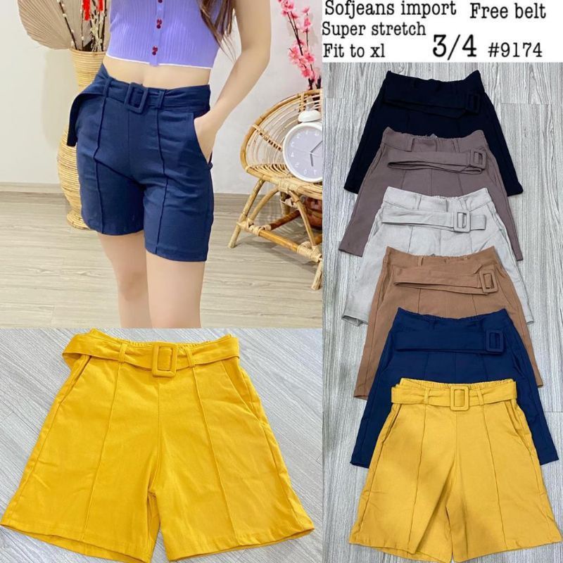 Hot Pant Import SoftJeans Strecth