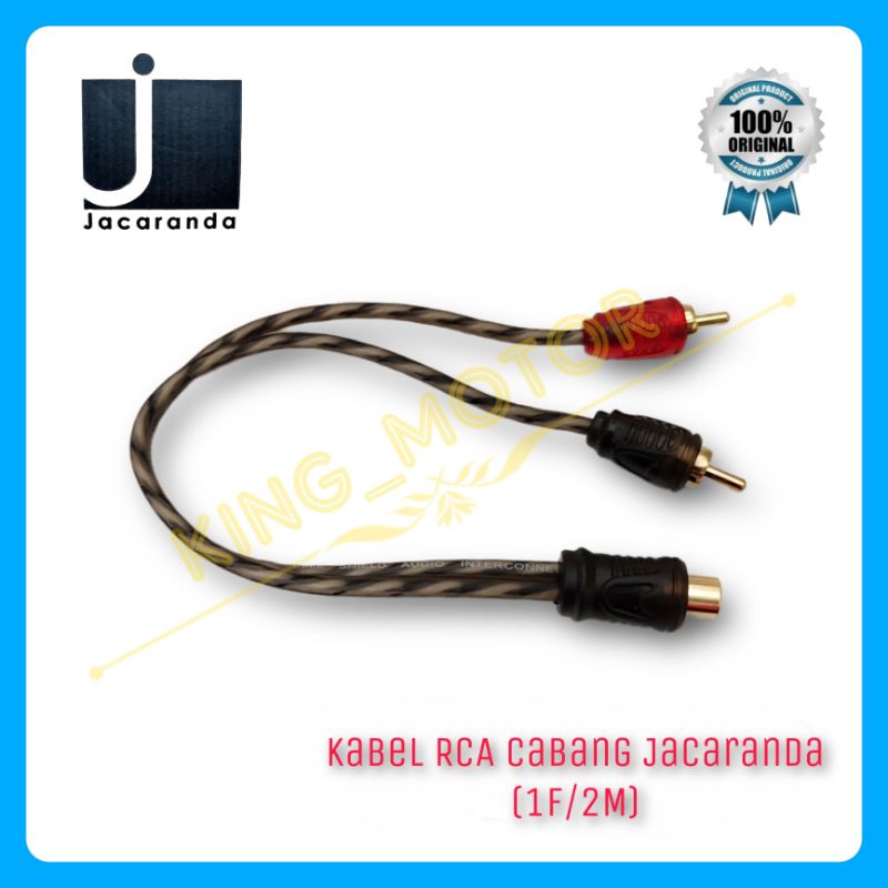 Kabel RCA Cabang 2 in 1 Jacaranda 1M/2F or 1F/2M