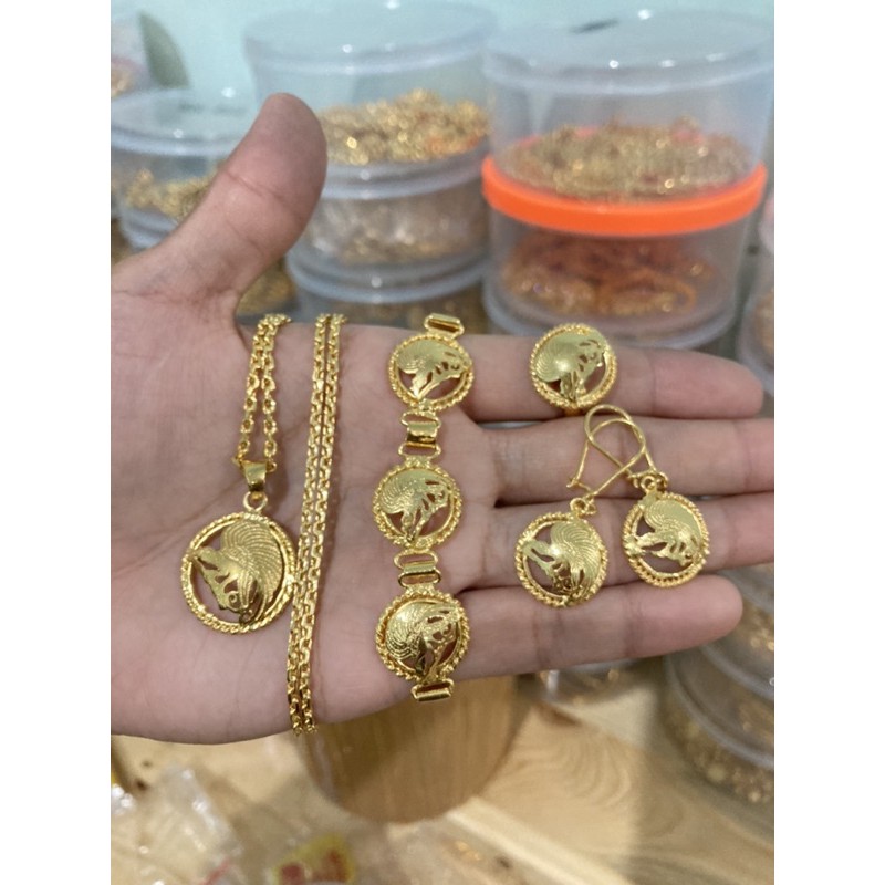 Perhiasan Set Perhiasan Lapis Emas Cendrawasih