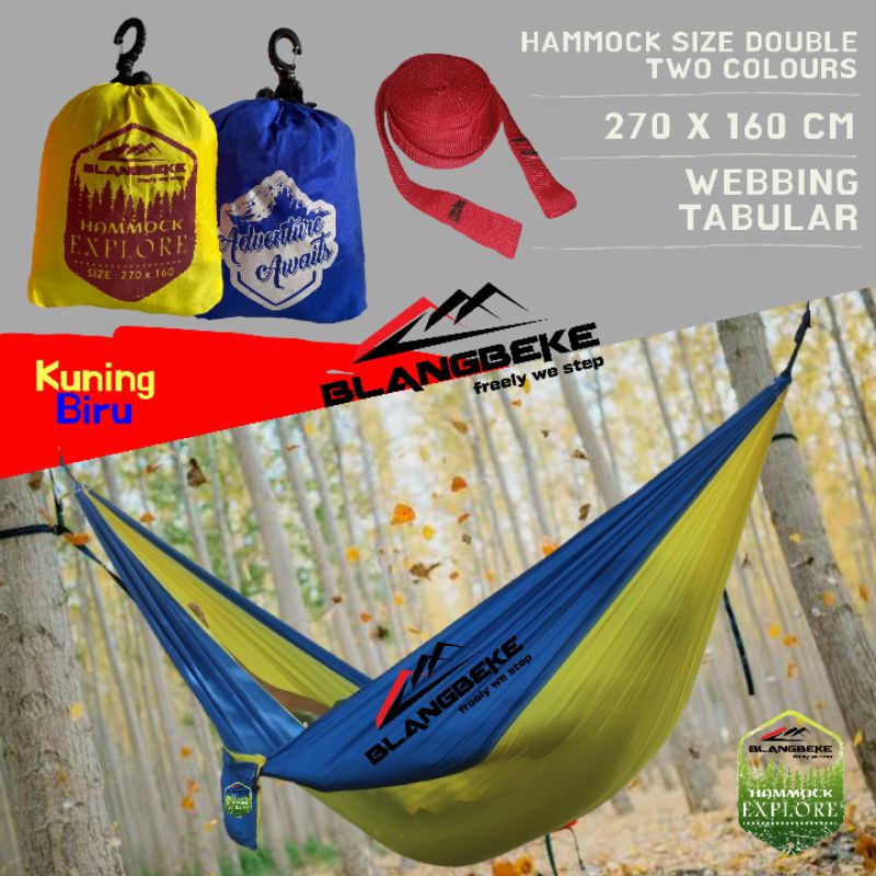 Hammock DOUBLE - HAMMOCK SINGLE traveling include webbing