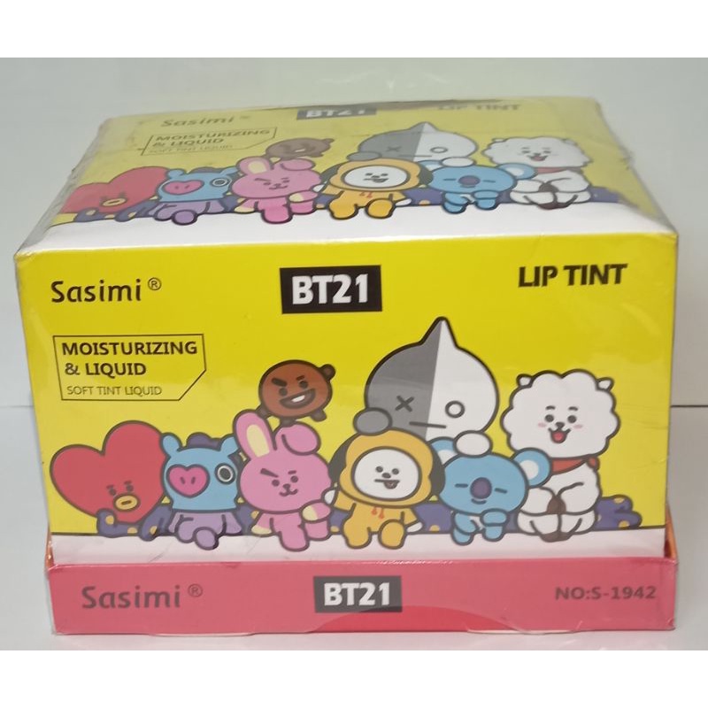 PROMO PER6PCS LIP TINT SASIMI BT21 MOISTURIZING &amp; LIQUID NO. S-1942