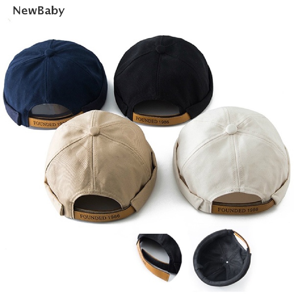 NewBaby Letter Adjustable Men Women Skullcap Sailor Baseball Cap Beanies Brimless Hat ID