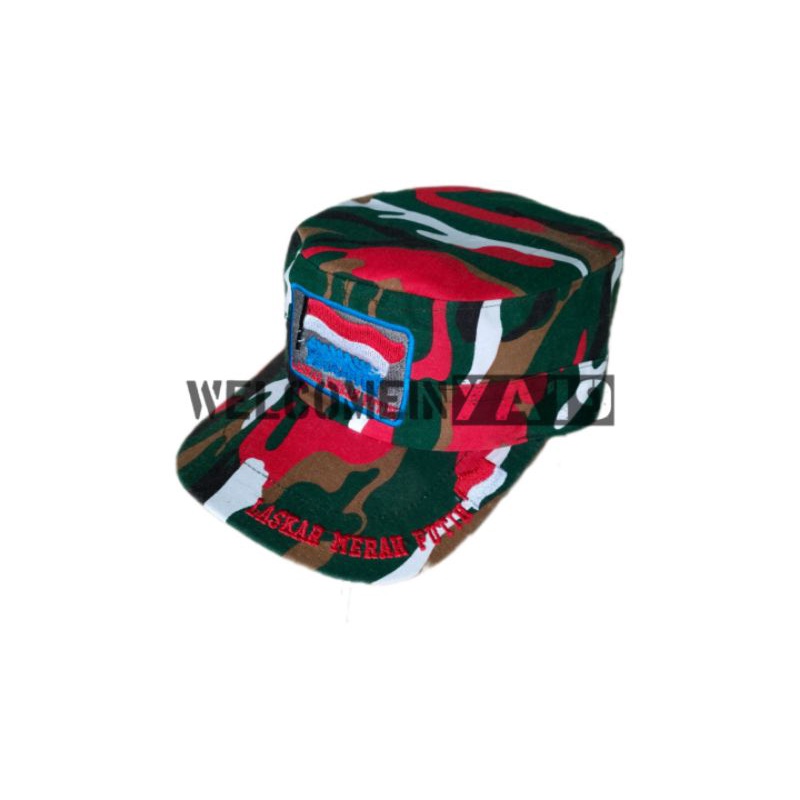 Topi Komando Loreng Laskar Merah Putih / Topi Komando Logo Laskar Merah Putih