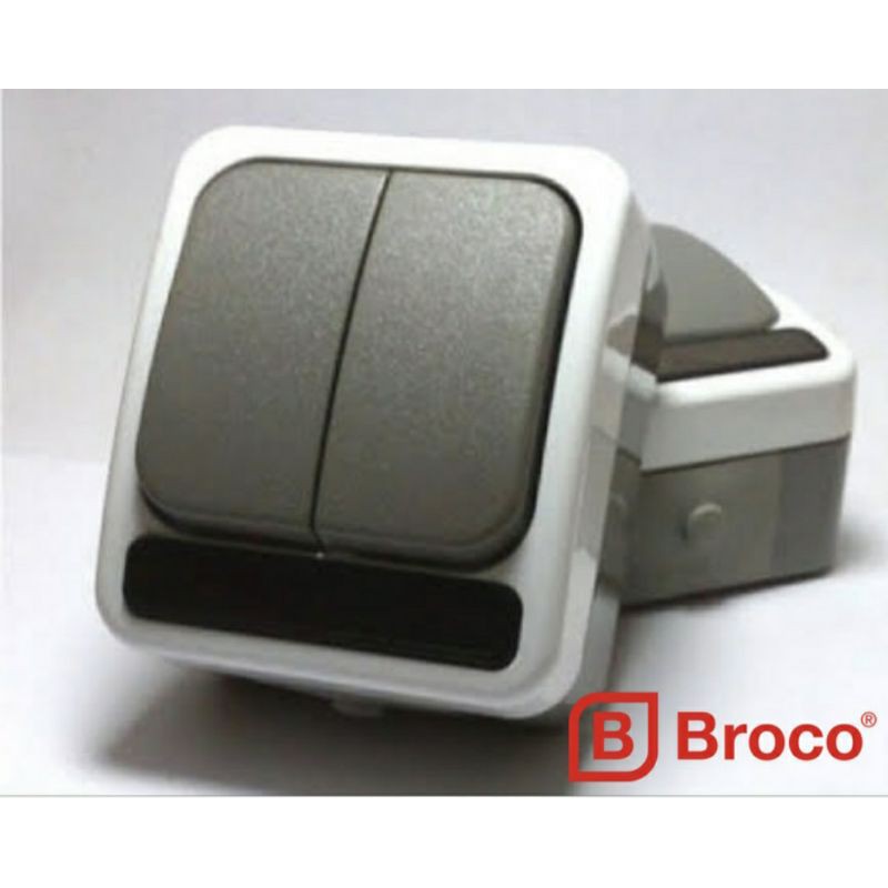 Saklar Broco OB Atlantic waterproof anti air. engkel, seri, stop kontak