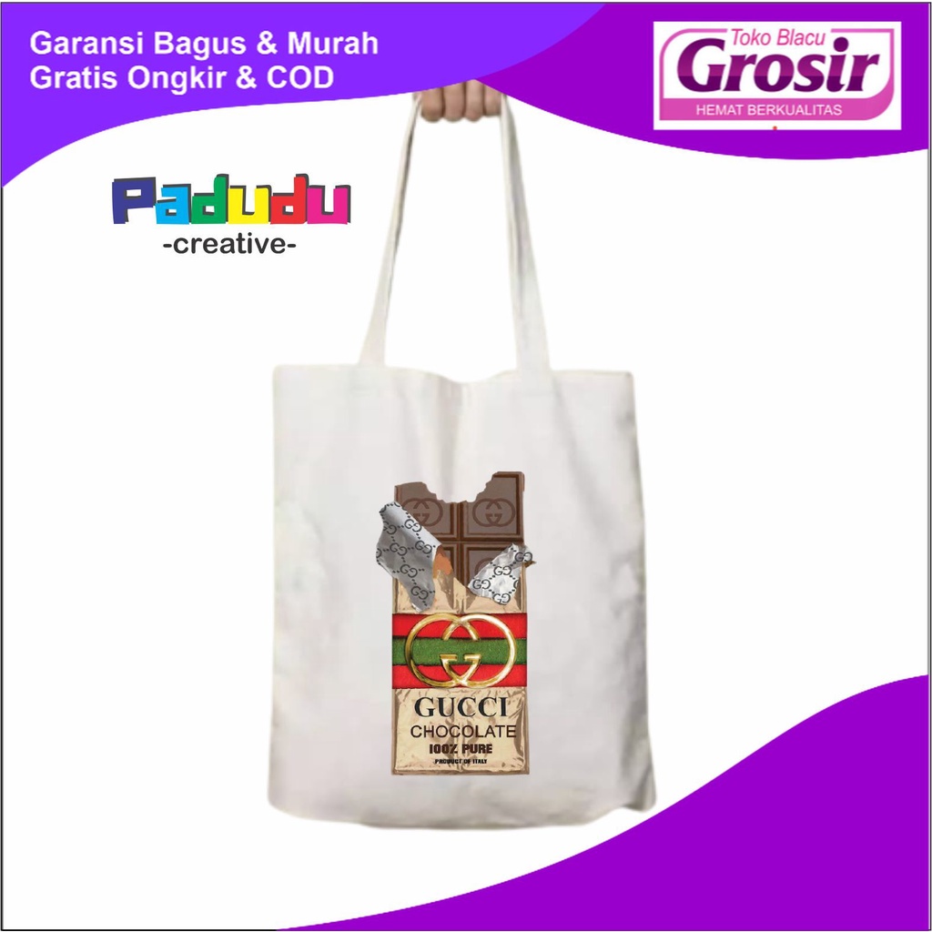 Vintage Totebag Gucci Chocolatos Aesthetic Tas Wanita