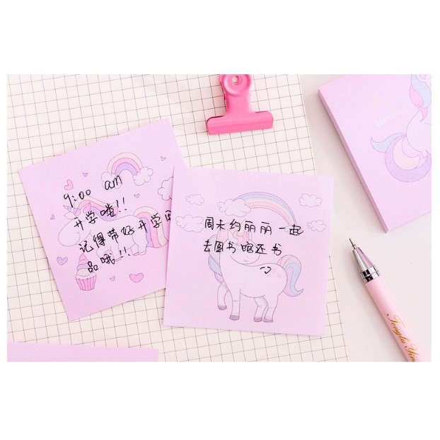 

Sticky Note Unicorn Kotak Memo lucu