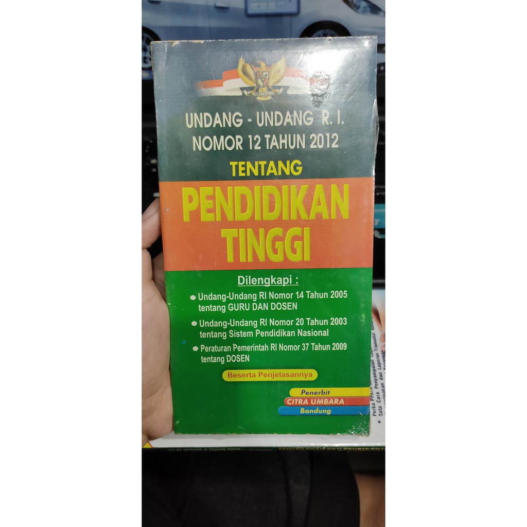 Buku Uu Ri No 12 Thn 2012 Tentang Pendidikan Tiinggi Shopee Indonesia