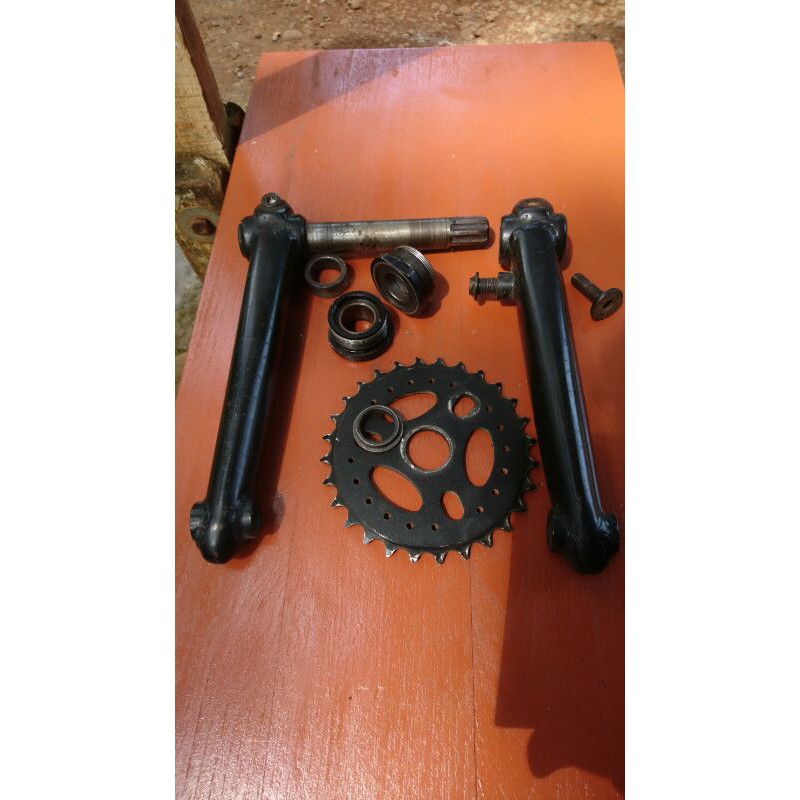 crank 3 pcs pieces BB euro crankset mtb bmx