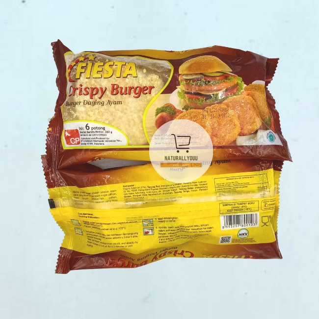 Fiesta Crispy Burger Burger Ayam isi 6pcs