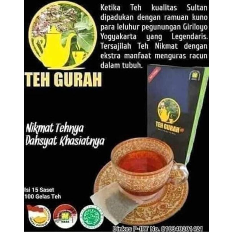

Teh gurah penghilang lendir dahak dan penjernih suara