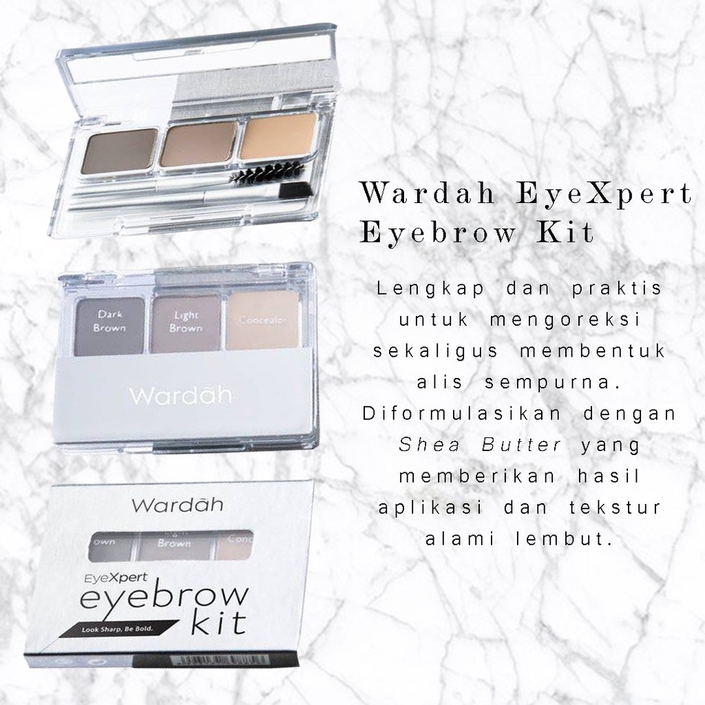 WARDAH EyeXpert Eyebrow Kit - 3 Warna Intense Yang Tahan Lama