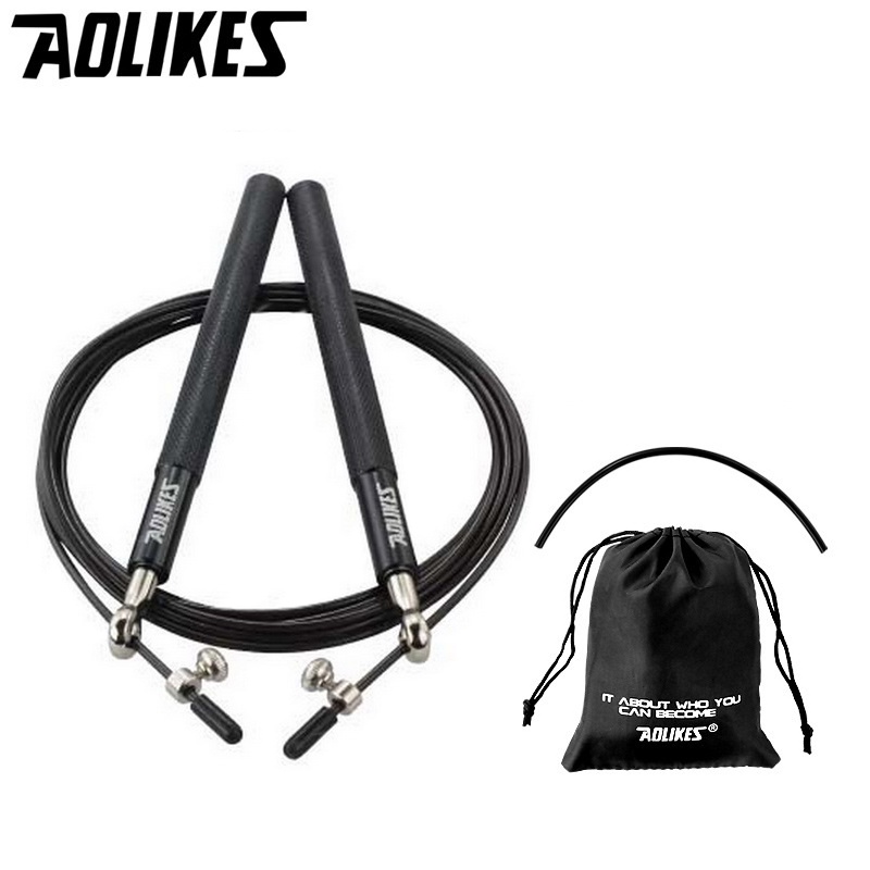 Bisa COD Tali Skipping Jump Rope Steel Wire Bearing - AOLIKES 3202