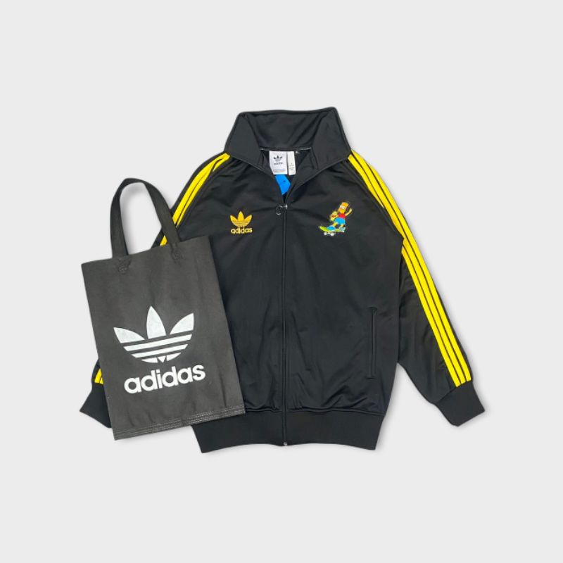 TRACK TOP ADIDAS X THE SIMPSONS HITAM (GRATIS TOTE BAG)