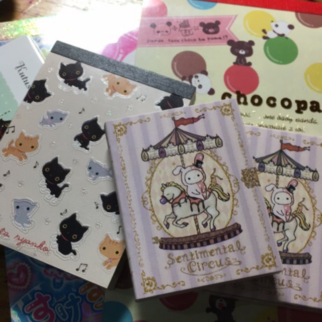 

Alat tulis My Little Pony buku mini sanrio kutusitanyanko sentimental circus Notepad Notes Label