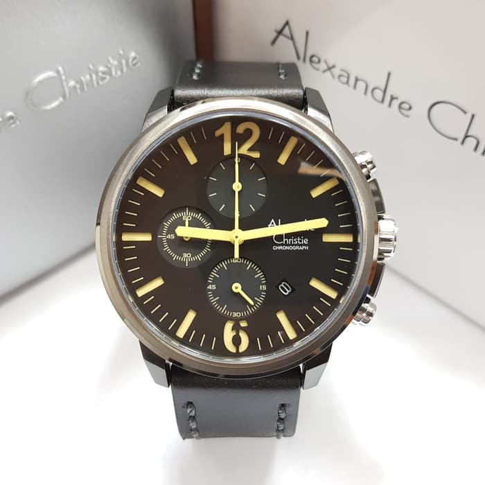 Jam Alexandre Christie AC 6267 MC hitam abu
