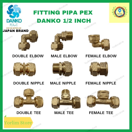 Fitting / Sambungan Pipa Air Panas Danko / Knee Double Elbow / Keni Elbow Double  Ukuran 1/2 inch