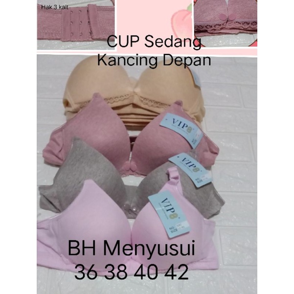 BH Menyusui VP 2092/301 BRA Hak 3 CUP ( B) Sedang/Standar (Renda bawah /Tanpa renda bawah) ketebalan Busa sedang Size 36-42