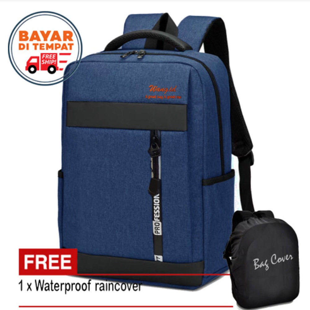 GRATIS ONGKIR !! Tas Ransel Pria Tas Ransel Sekolah W-150 Tas Laptop Backpack Laptop Terbaru + Bonus raincover