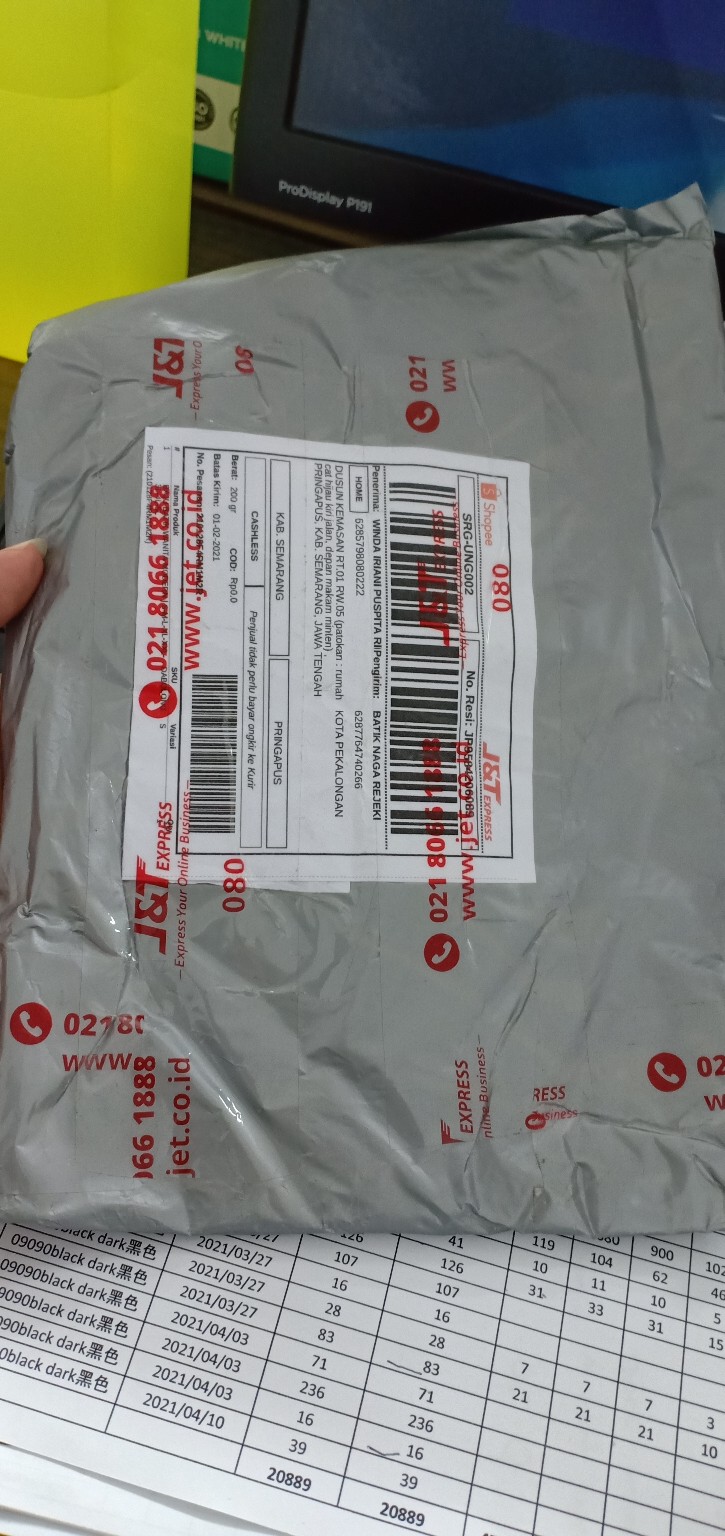 Blouse Batik Wanita Atasan Lengan 7/8 Dablong