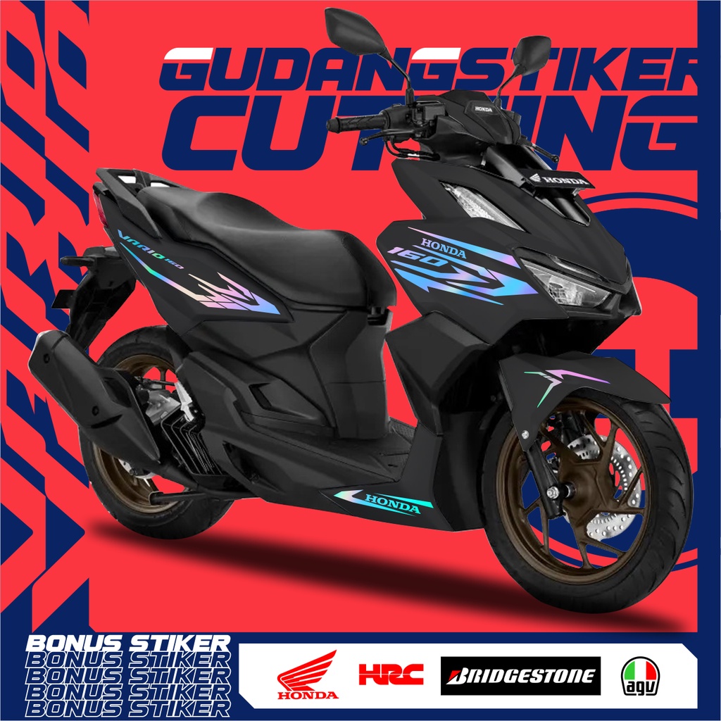 STRIPING CUTTING HONDA VARIO 160 NEW EDISI 4 STIKER AKSESORIS SEPEDA MOTOR