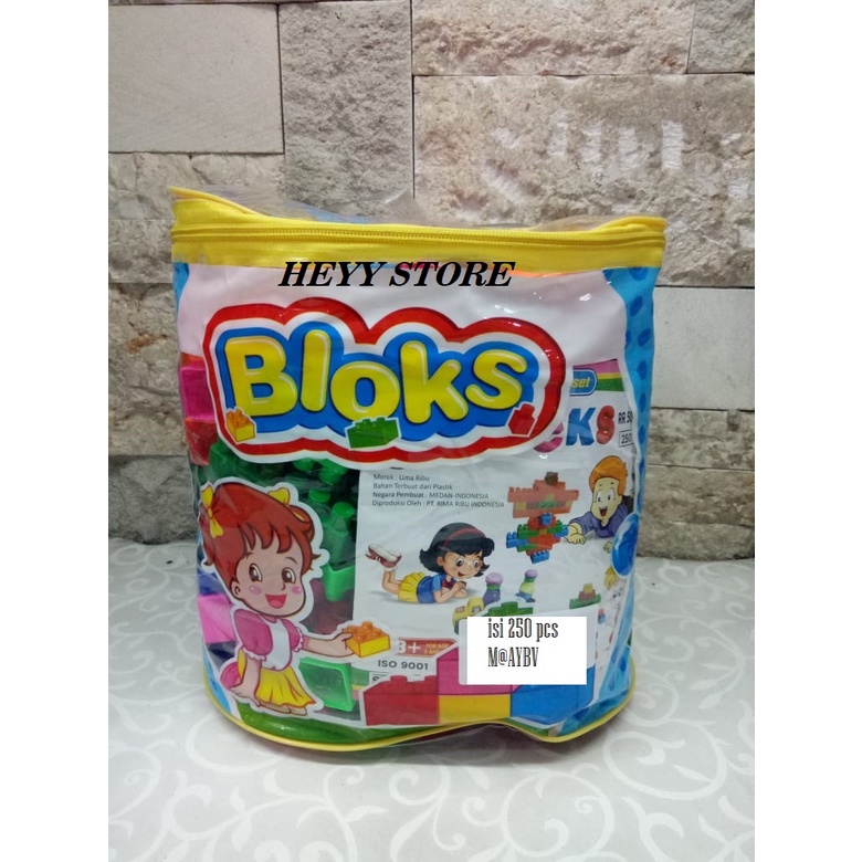 MAINAN KREATIF BLOCK 250 PCS MAINAN BALOK SUSUN MAINAN SUSUN BALOK SET MAINAN EDUKASI ANAK ANAK
