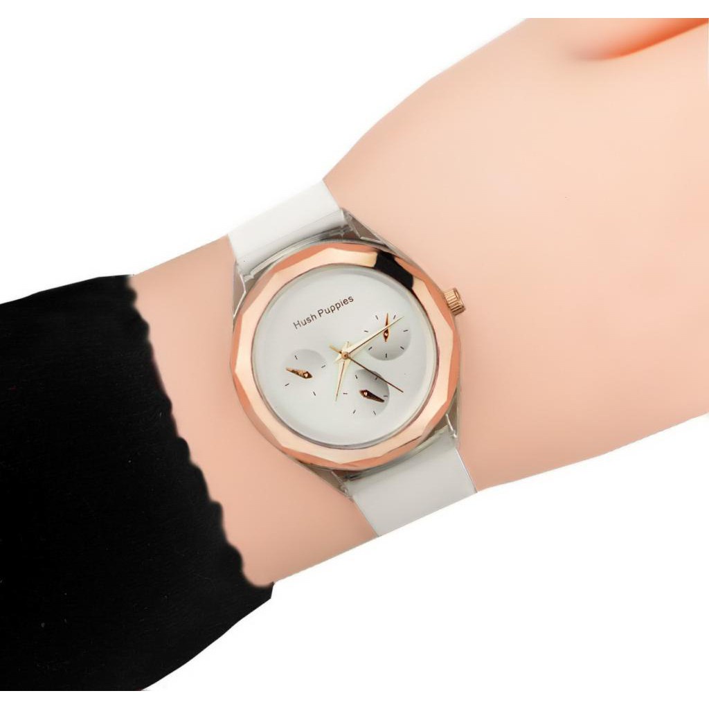 [KWS-✅COD] JAM TANGAN WANITA ELEGAN TERBARU 2021 HUSH PUPPIES OVAL CRONO OFF HIASAN HP-175