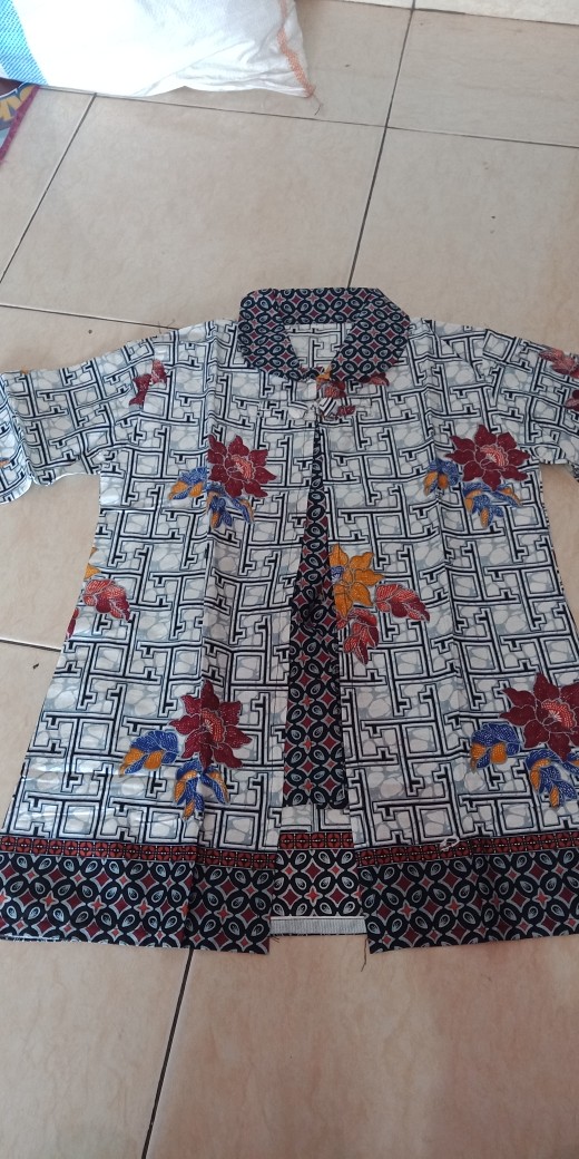 Baju Batik Wanita Modern Monalisa Genes Merah Biru Tosca Ungu Orange M,l,xl Asli Pekalongan