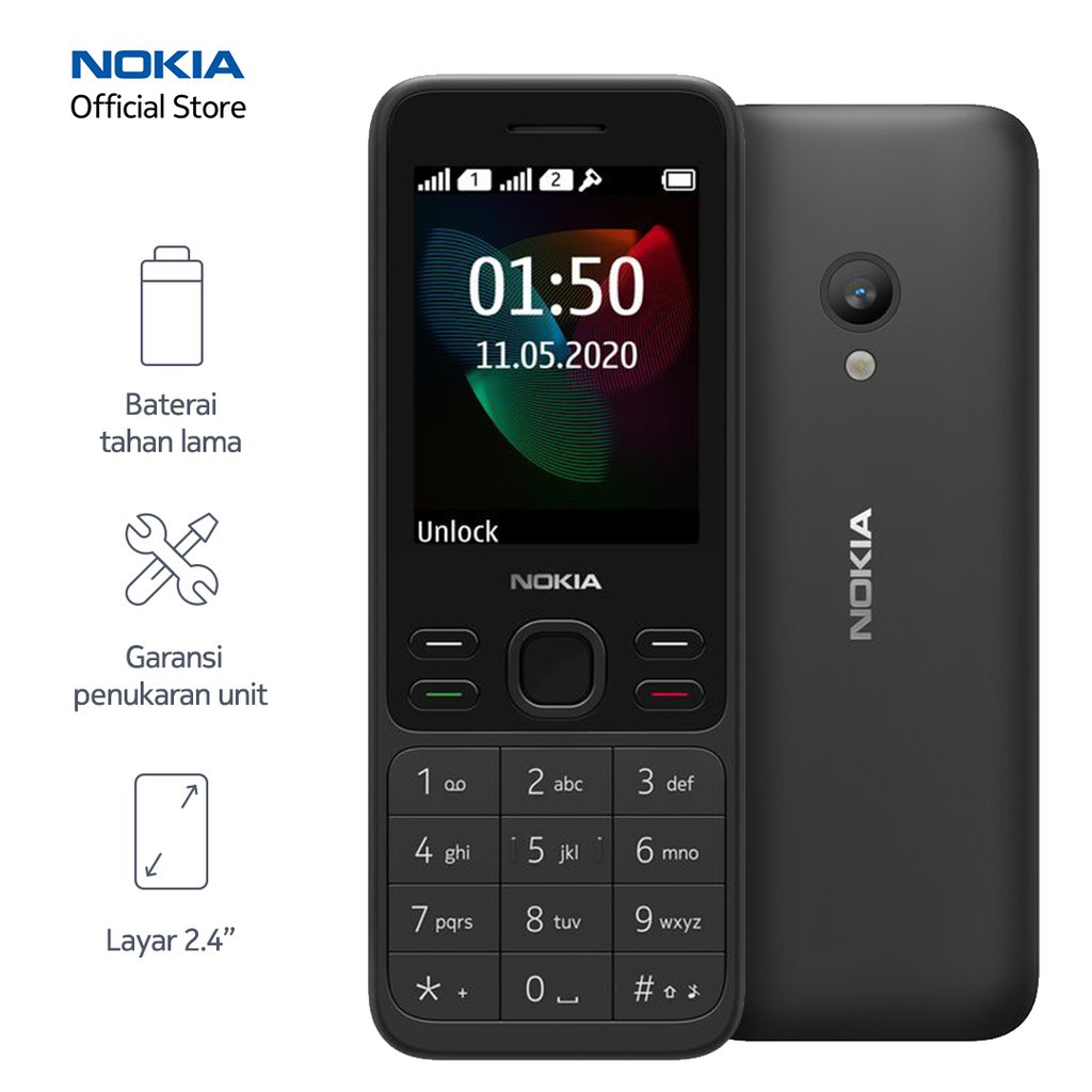 HP NOKIA 150 NEW 2020 DUAL SIM GSM KAMERA GARANSI RESMI TAM - HANDPHONE KECIL MINI UNTUK TELEPO-3