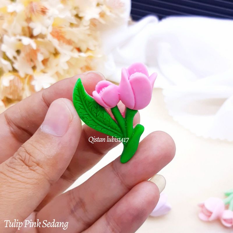 Clay Bunga Tulip dan Rose Flower