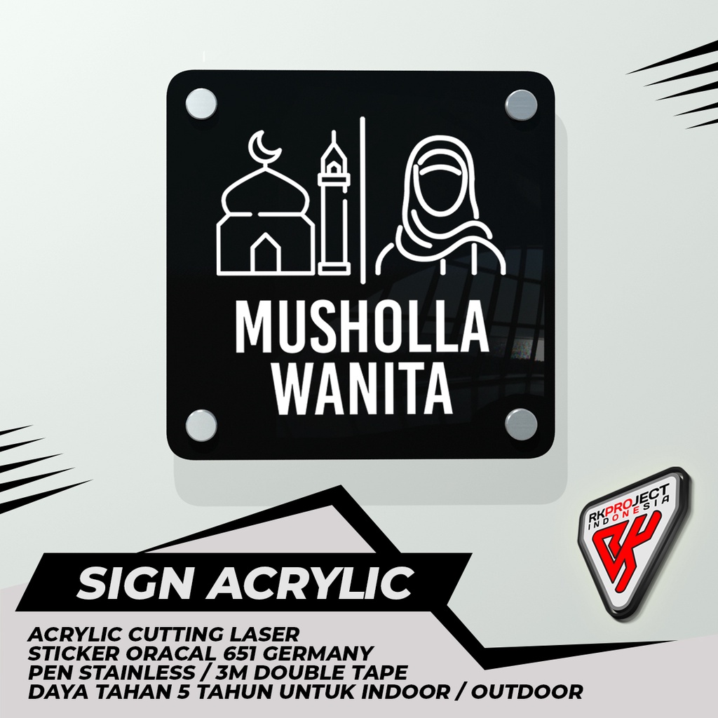 Jual Sign Board Akrilik Acrylic Musholla Wanita Shopee Indonesia