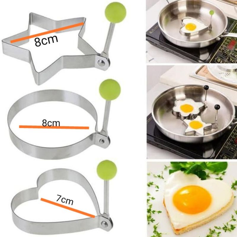 Alat Cetakan Telur Stainless Alat Cetakan Karakter Serbaguna Stell Egg Mold Cetakan Telur Ceplok