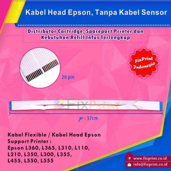 Kabel Head Epson L110 L210 L220 L350 L300 L355 L455 L550 L555 (Tanpa Kabel Sensor 1 Pair)