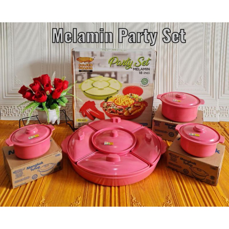 MELAMIN PARTY SET+3 MANGKOK