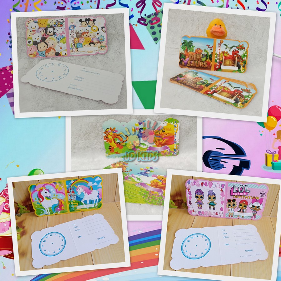 Undangan Ulang Tahun Lipat | ANIMAL | BT21 | COCOMELON | MERMAID | ROBLOX