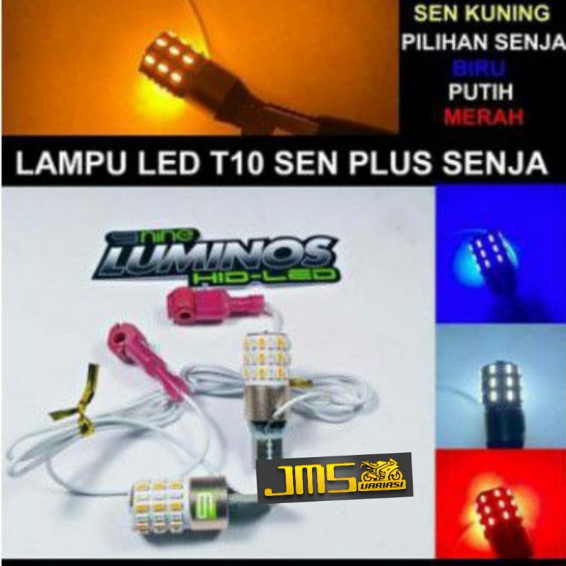 lampu bohlam led 9nine luminos LED senja plus sen warna biru merah putih ice blue sen tetap warna kuning nmax aerox pcx lexi vario beat scoopy mio soul