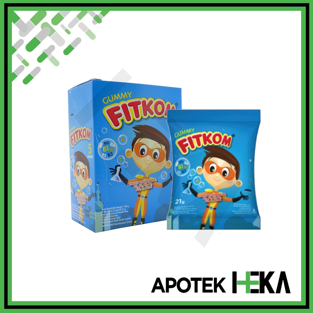 Fitkom Gummy Multivitamin Box Isi 5x Sachet 24 gr Biru (SEMARANG)