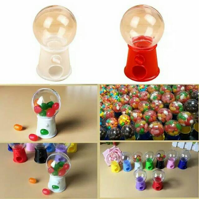 Permen Mini Candy Vending Bubble Gum Dispenser Machine Snack Box Kids Funny Toy New