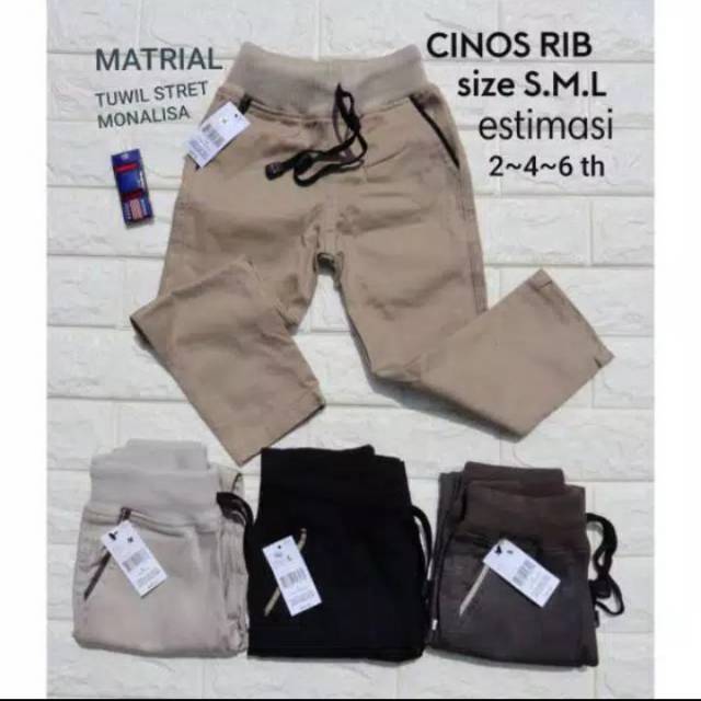 CHINOS PANJANG RIB ANAK COMBED TEBAL