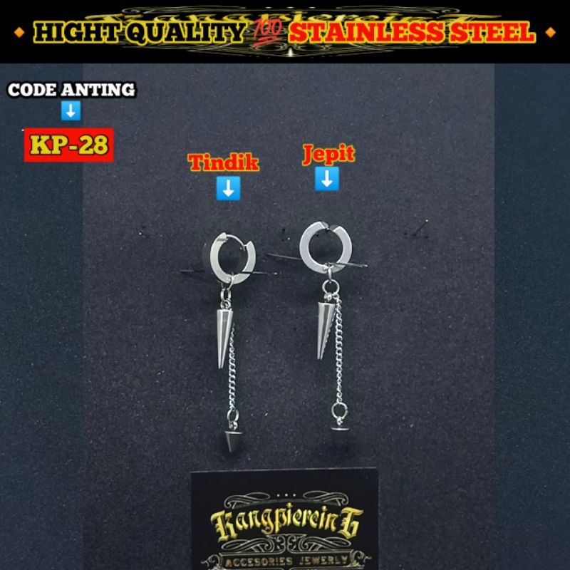 TERBARU ANTING GANTUNG KOREA BTS TINDIK DAN JEPIT 100% STAINLESS STEEL ASLI